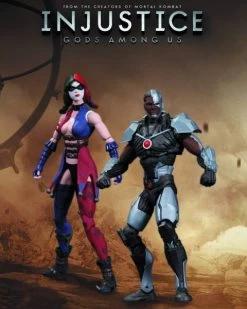 Injustice - Cyborg Vs. Harley Quinn 10cm 2-Pack Action-Figuren