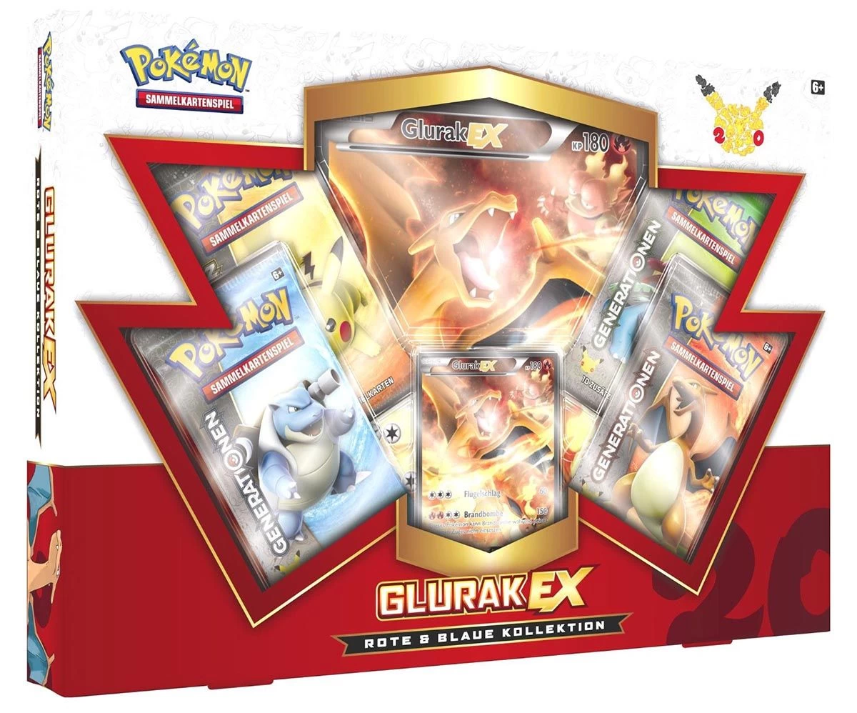 POKEMON Pokémon Cards Rote & Blaue Kollektion Glurak-EX (DE) 3 POKEMON Pokémon Cards Rote & Blaue Kollektion Glurak-EX (DE)