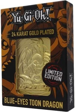 Diverse Fanattik - Yu-Gi-Oh! - Blue Eyes Toon Dragon 24 Karat Gold Plated