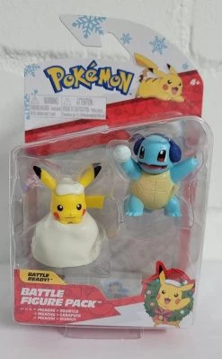 Pokémon - Schiggy & Pikachu Weihnachtsedition - Battle Figure Pack Actionfiguren